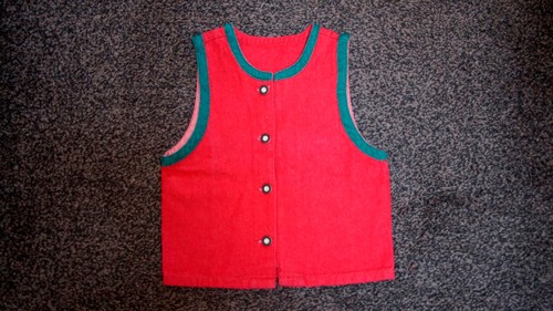Trachtenweste 140 rot - #trachtenweste,, 140,